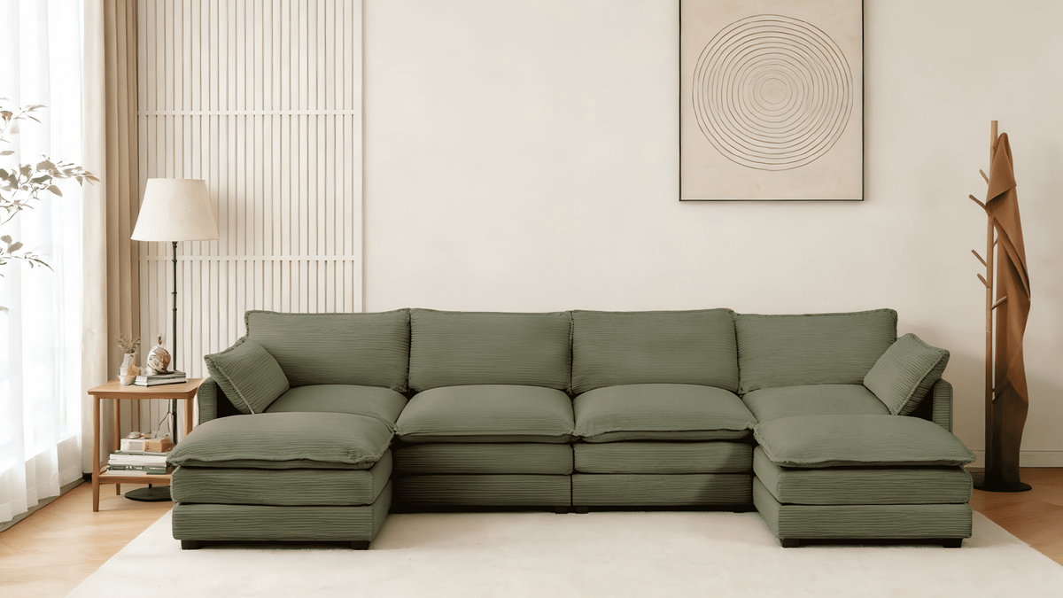 Cozy & Classy: Styling Your Living Room with a Corduroy Sectional