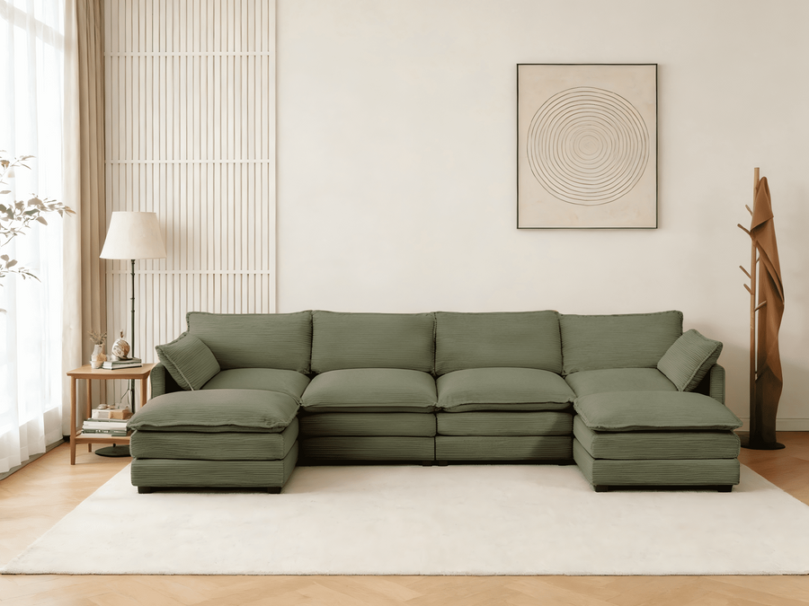 Cozy & Classy: Styling Your Living Room with a Corduroy Sectional