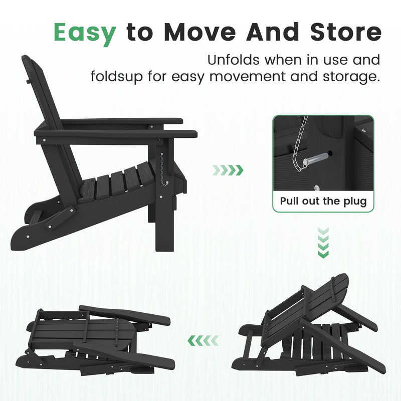 Outdoor Folding Adirondack Chair