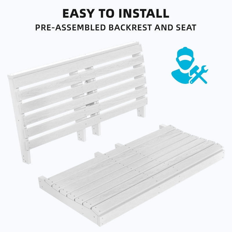 Outdoor Porch Swing Bench with Cup Holders