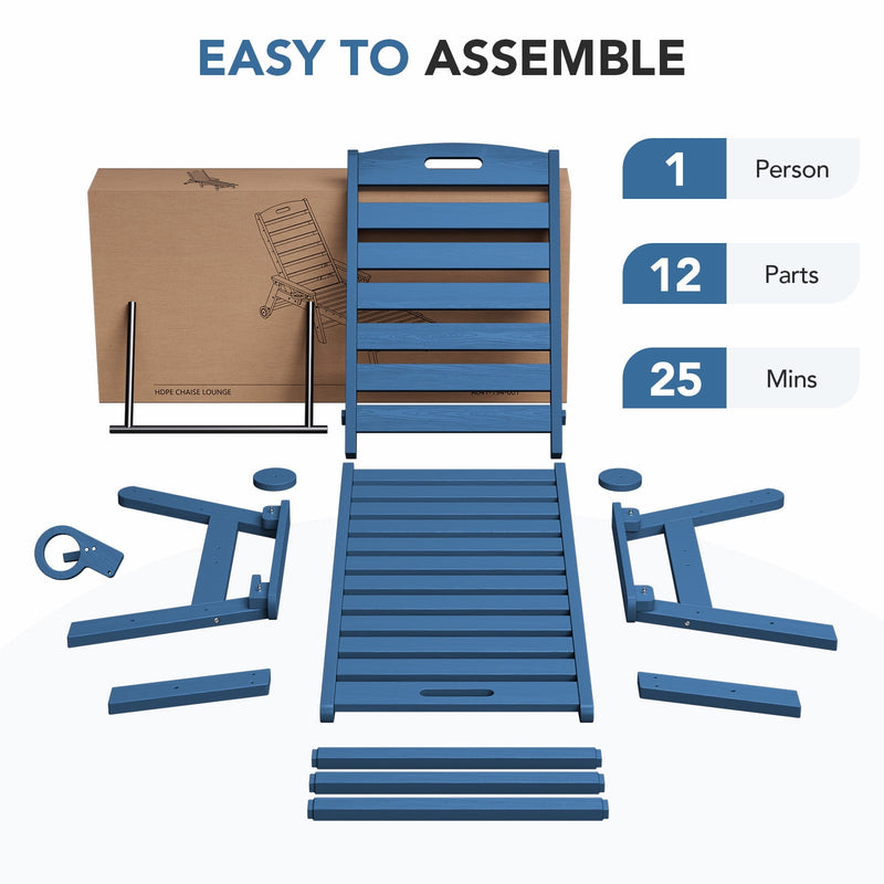 Adjustable Chaise Lounge Chair with Wheels & Cup Holder