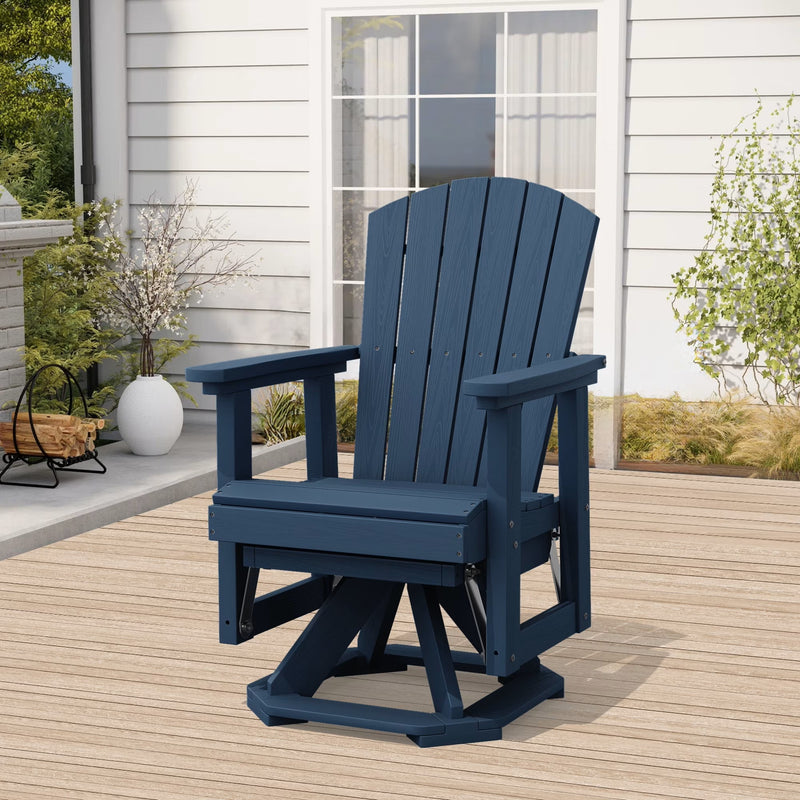 HDPE Adirondack Swivel Glider Chair