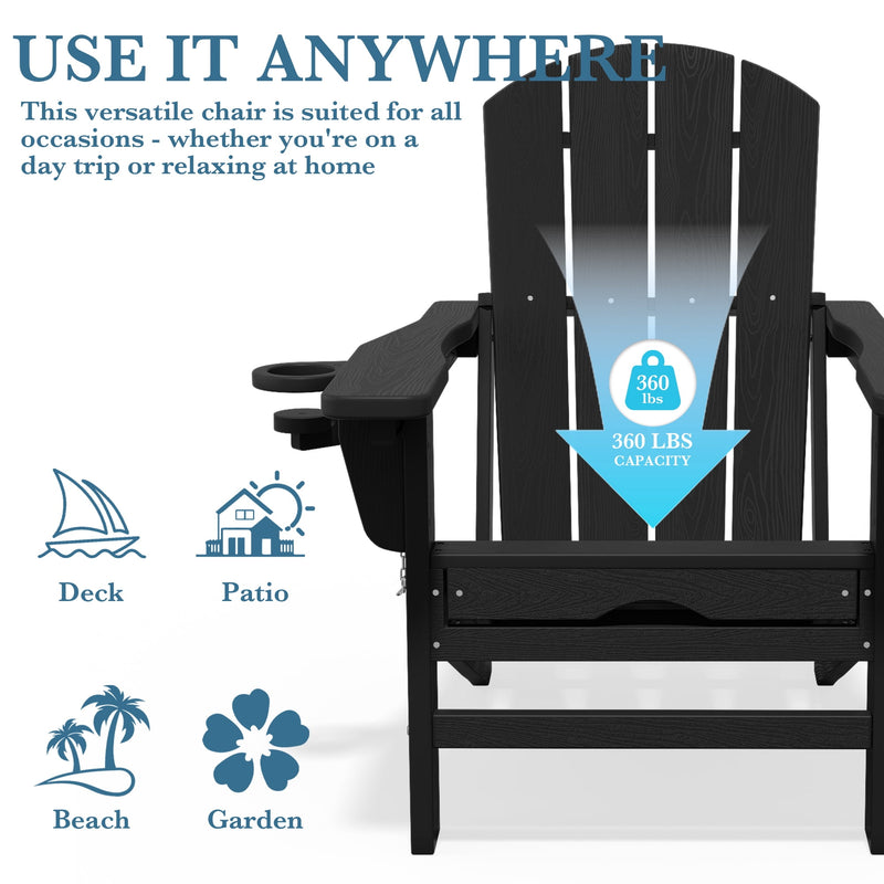 Reclining Adirondack Chair with Ottoman