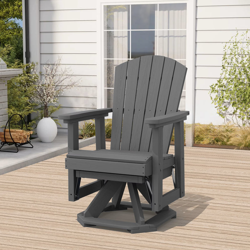 HDPE Adirondack Swivel Glider Chair