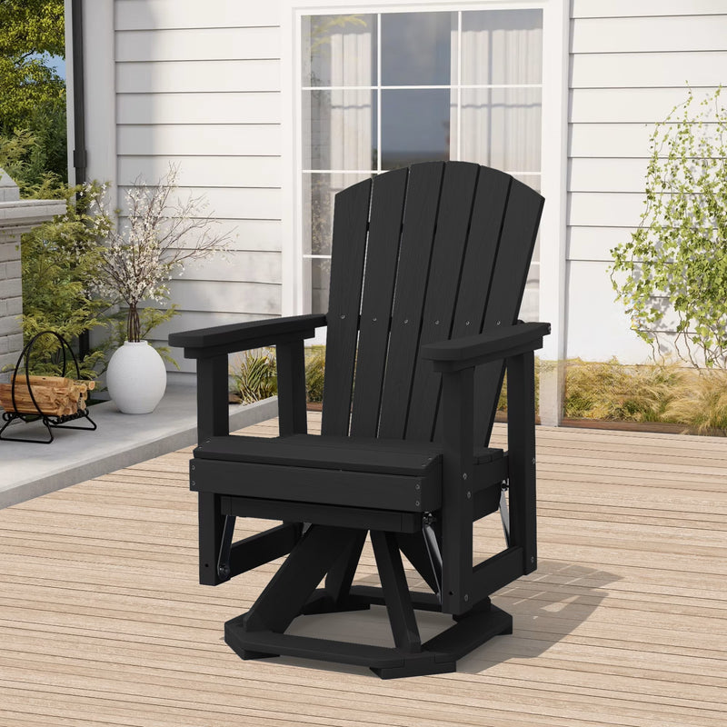 HDPE Adirondack Swivel Glider Chair