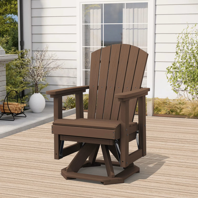 HDPE Adirondack Swivel Glider Chair