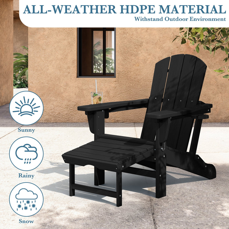 Reclining Adirondack Chair with Ottoman