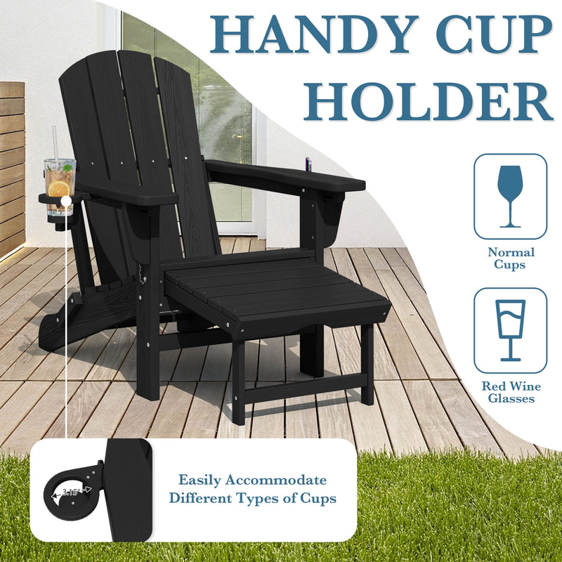 Reclining Adirondack Chair with Ottoman